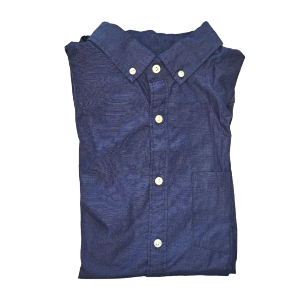 Express Blue Horizontal Striped Button Down Shirt Size Medium